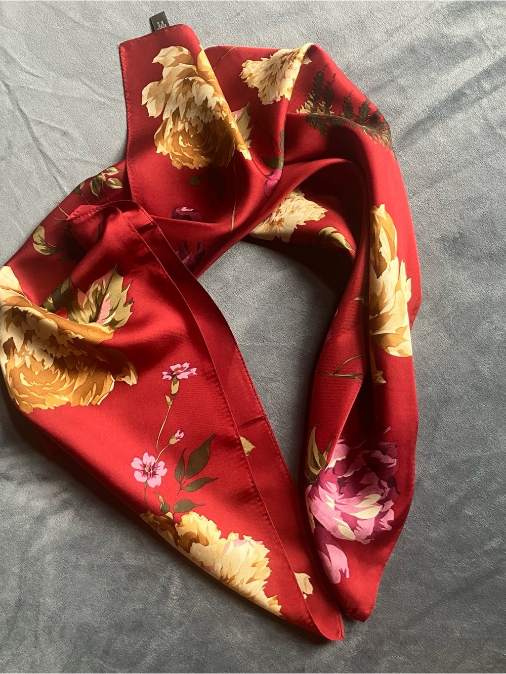 Echo Silk Scarf with Floral Design